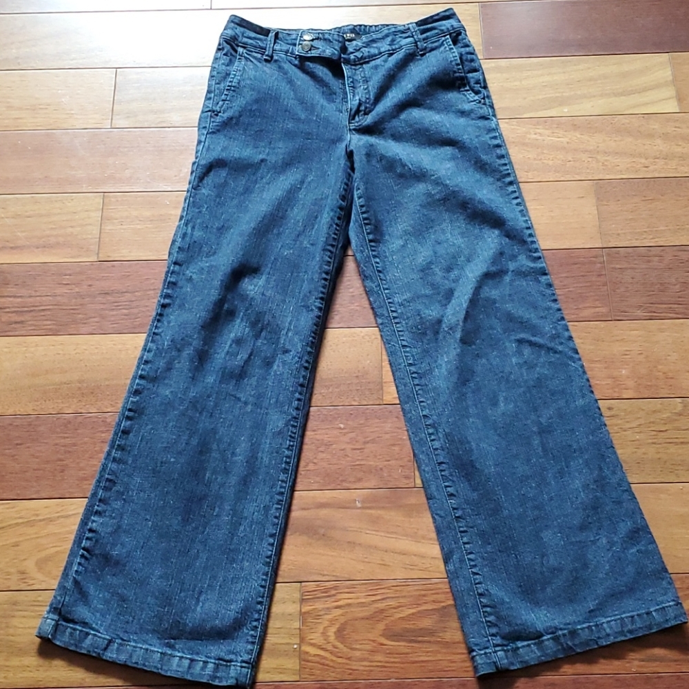 Nine West High Rise Wide Leg Jean Pants
